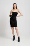 Marcella Metro Strapless Dress In Black