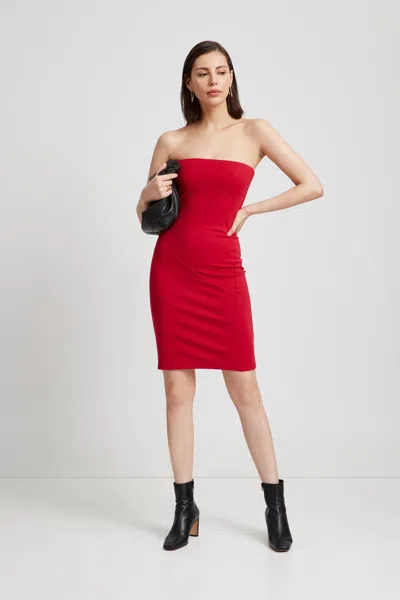 Marcella Metro Strapless Dress In Multi