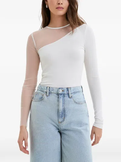 Marcella Milo 不对称细节上衣 In White