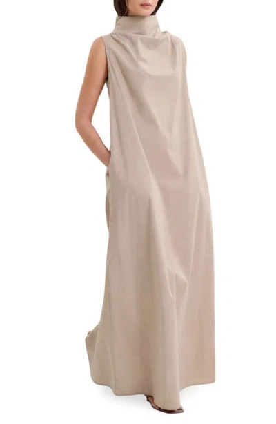 Marcella Minna Sleeveless Maxi Dress In Brown