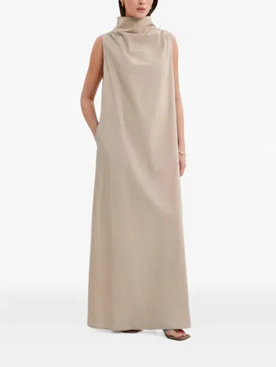 Marcella Minna Sleeveless Maxi Dress In Neutral