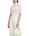 Marcella Niko Jersey Turtleneck Top In Off White