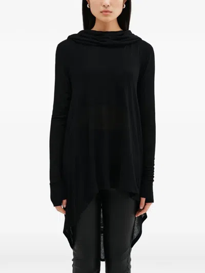 Marcella Oslo 连帽长款上衣 In Black