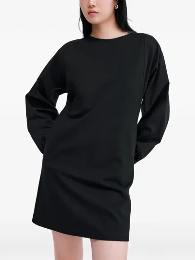 Marcella Patti 灯笼袖迷你连衣裙 In Black