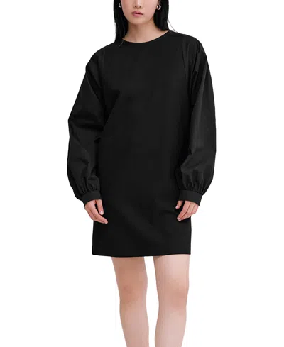 Marcella Patti Long Sleeve Dress In Black