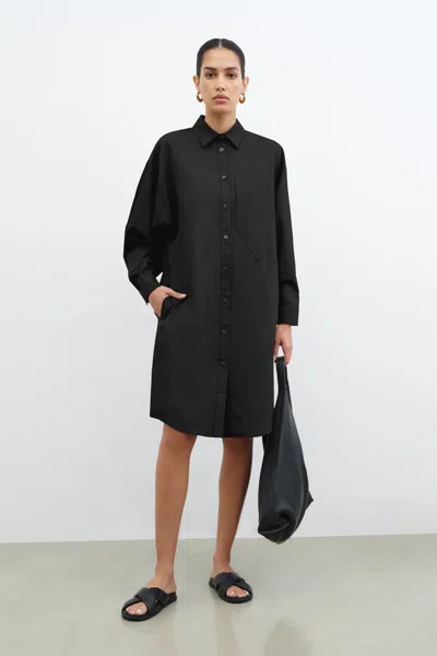 Marcella Raphaela Shirt Dress In Black