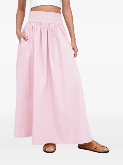 Marcella Raven Elasticated-waistband Maxi Skirt In Pink