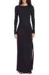 MARCELLA ROXANNE LONG SLEEVE PONTE GOWN