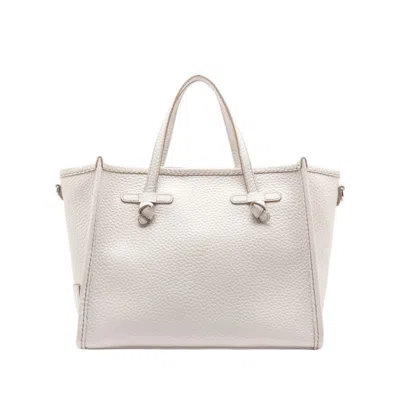Marcella Sabbia Double Leather Handbag With Magnetic Closure
