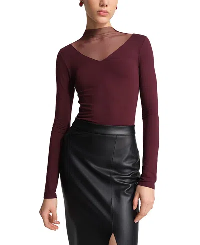 Marcella Saige Top In Burgundy