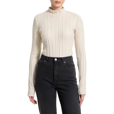 Marcella Samia Mock Neck Knit Top In Neutral