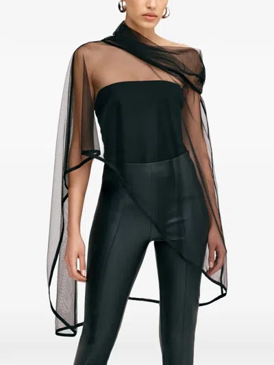 Marcella Straiton Mesh Scarf In Black