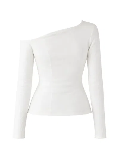 Marcella Sylvan 不对称上衣 In White