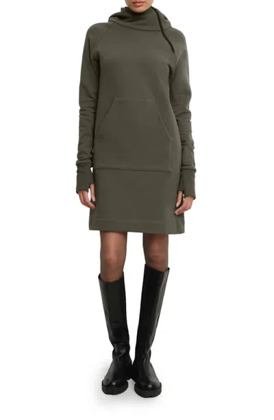 Marcella Tompkins Hoodie Dress In Brown
