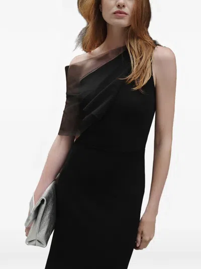 Marcella Zinnia 单肩超长连衣裙 In Black