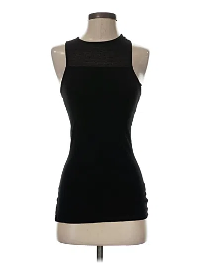 Pre-owned Marcellamoda Tank Top Black Halter Neckline Tops