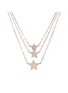 Marcello-pane Necklace In Silver Roses And Stars With Zircons Woman Marcello Pane Clms-094