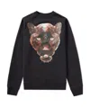 Marcelo Burlon County Of Milan 3d Leopard Printed Sweater In Black