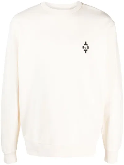 Marcelo Burlon County Of Milan Basic Sweatshirt In Ecru/red