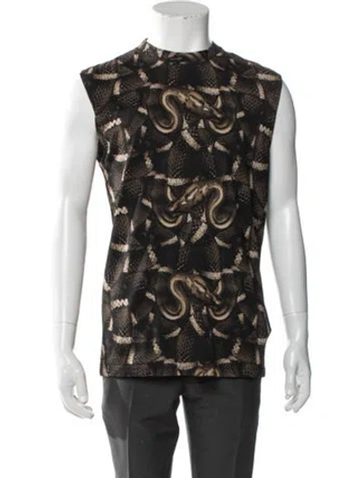 Pre-owned Marcelo Burlon County Of Milan Animal Print Scoop Neck Tank W/ Tags In Black