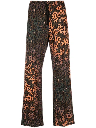 Marcelo Burlon County Of Milan Animalier Leopard-print Sweatpants In Brown