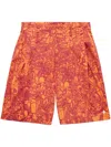Marcelo Burlon County Of Milan Aop Bermuda Shorts In Orange
