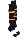 Marcelo Burlon County Of Milan Aop Folk Kappa Soccer Socks In Black