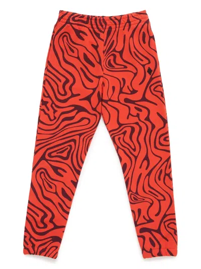 Marcelo Burlon County Of Milan Kids' Aop Graphic-print Track Trousers In Orange