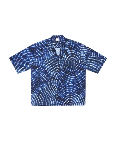 MARCELO BURLON COUNTY OF MILAN MARCELO BURLON COUNTY OF MILAN SOUNDWAVES PRINT SHORT-SLEEVED SHIRT