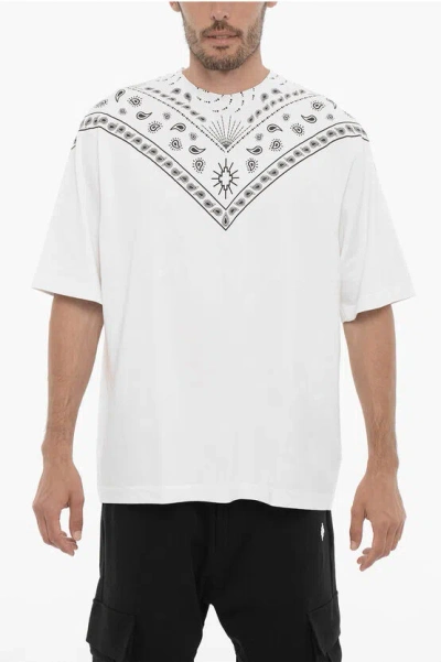 MARCELO BURLON COUNTY OF MILAN BANDANA MOTIF CREW-NECK T-SHIRT