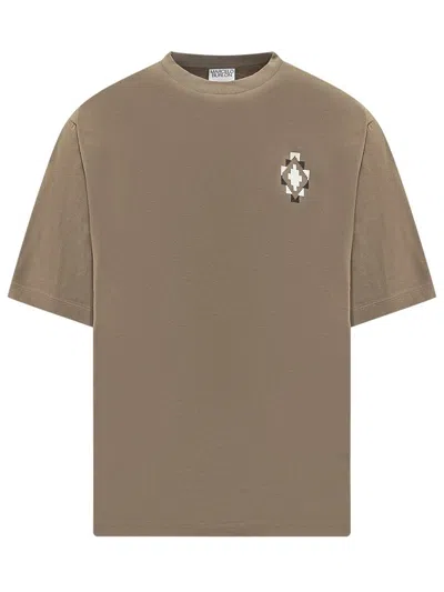 Marcelo Burlon County Of Milan Graphic Printed Crewneck T-shirt In Green