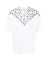 Marcelo Burlon County Of Milan Bandana-print Cotton T-shirt In White