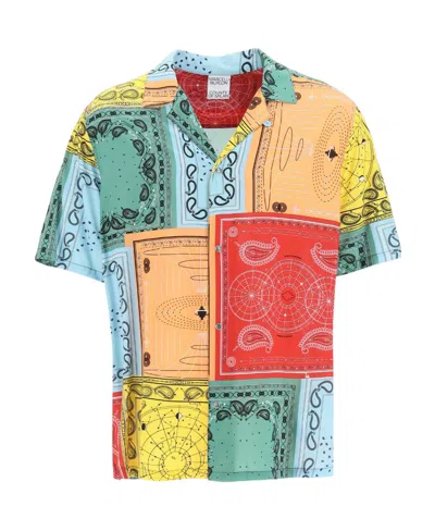 Marcelo Burlon County Of Milan Bandana-print Cuban Shirt In Multicolor