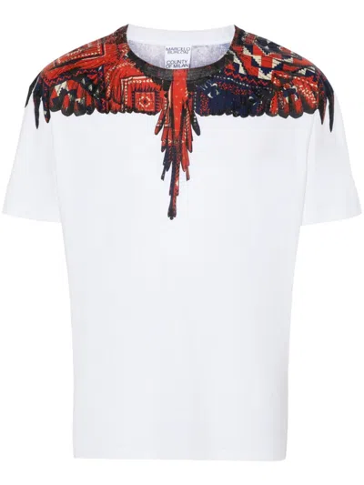 Marcelo Burlon County Of Milan Bandana Wings T-shirt In White
