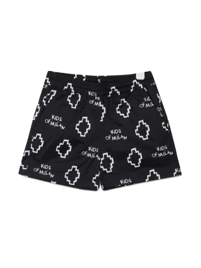 MARCELO BURLON COUNTY OF MILAN BASIC LOGO AOP BEACHWEAR SHOR
