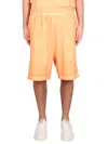 Marcelo Burlon County Of Milan Marcelo Burlon Sunset Cross Shorts In Orange