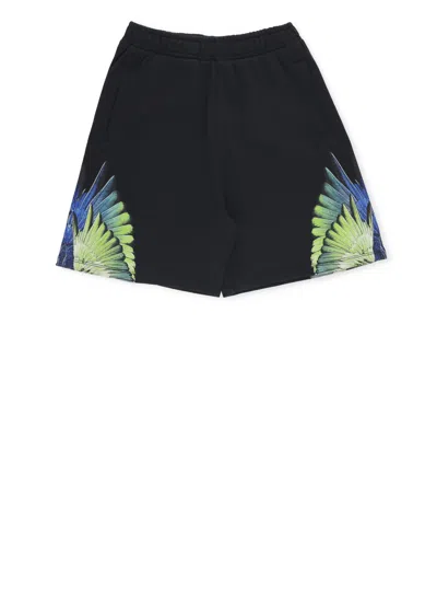 Marcelo Burlon County Of Milan Kids' Bermuda With Print In Black 1