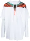 Marcelo Burlon County Of Milan Bird-print Layered Hoodie In White