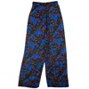Marcelo Burlon County Of Milan Black And Blue Floral Wide Pants In Black