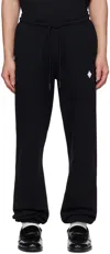 Marcelo Burlon County Of Milan Black Cross Lounge Pants In Black White