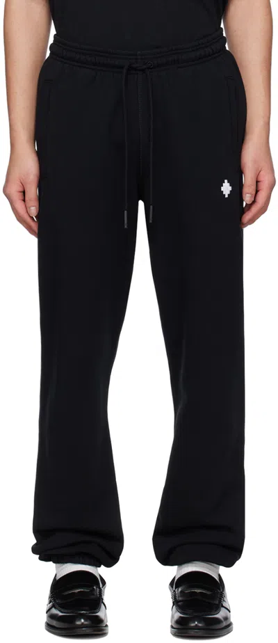 Marcelo Burlon County Of Milan Black Cross Lounge Pants In Black White