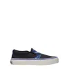 Marcelo Burlon County Of Milan Black Fabric Slip-on Loafer In Black