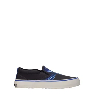 Marcelo Burlon County Of Milan Black Fabric Slip-on Loafer