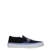 Marcelo Burlon County Of Milan Black Fabric Slip-on Loafer In Black