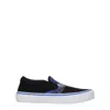 Marcelo Burlon County Of Milan Black Fabric Slip-on Loafer In Black