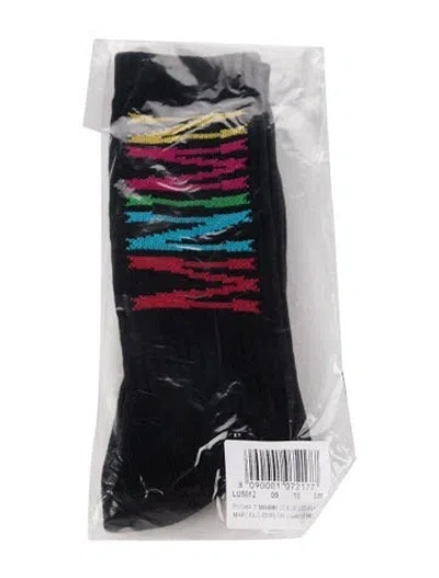 Pre-owned Marcelo Burlon - County Of Milan Black Socks  W/tags