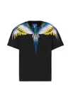 Marcelo Burlon County Of Milan Black T-shirt For Boy With Wings In Black