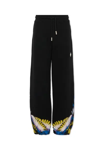 Marcelo Burlon County Of Milan Kids' Black Trousers For Boy With Wings