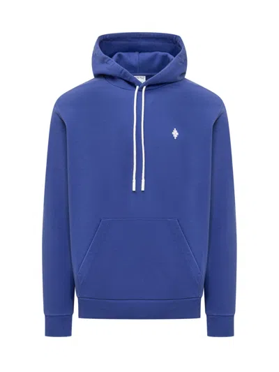 Marcelo Burlon County Of Milan Blue Solid Hood Sweatshirt