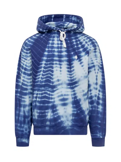 Marcelo Burlon County Of Milan Blue Tie-dye Hood Sweatshirt